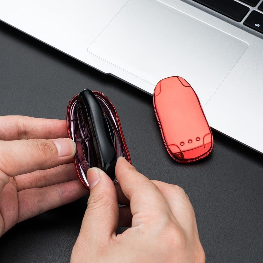 Model ３ Key Cover,Model ３ Key Case Tesla Model Key Shells (Red)