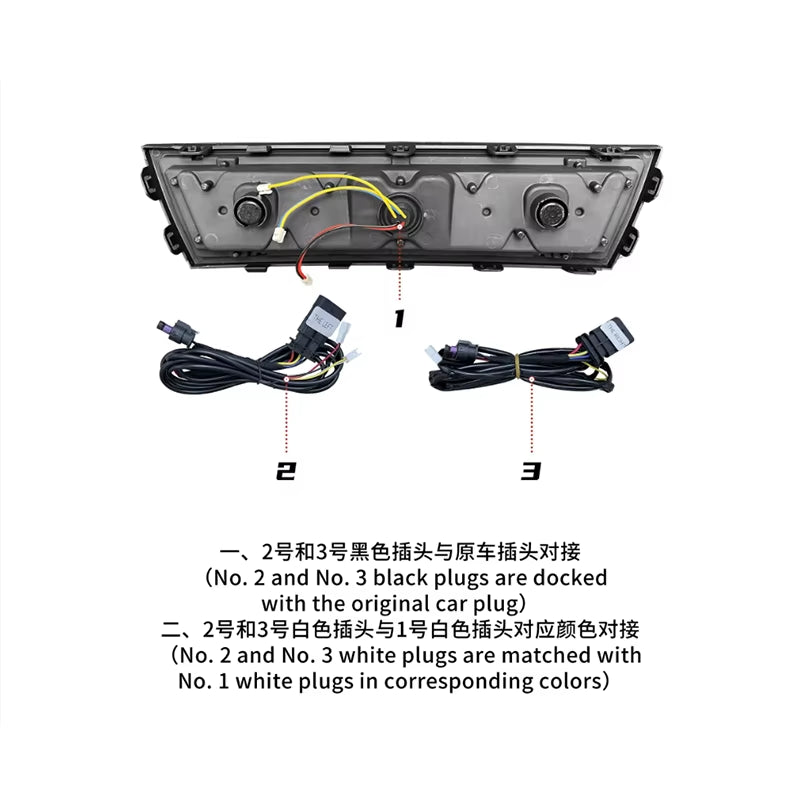 Tesla Model Y Compatible Navigation and Rear Bumper LED Lights with Flowing Turn Signals and Brake Light Modification