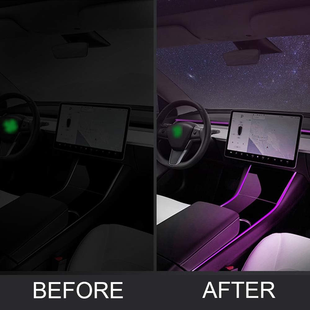 Illuminate Your Tesla: RGB Neon LED Strip Lights for Model 3 & Model Y with App Control