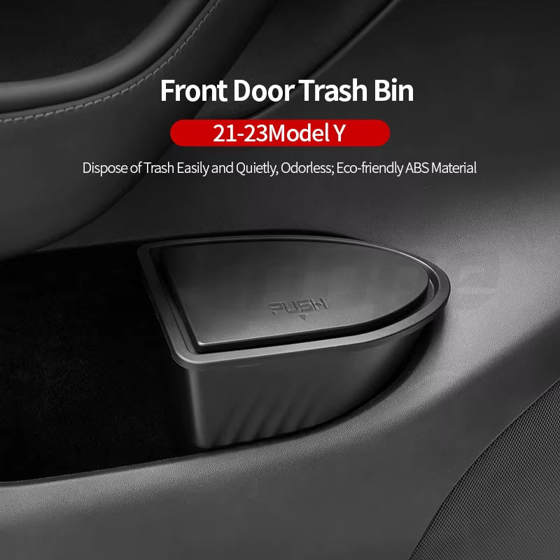 Tesla Model Y Accessories: 2-Pack Door Trash Can and Storage Box (2018-2024)