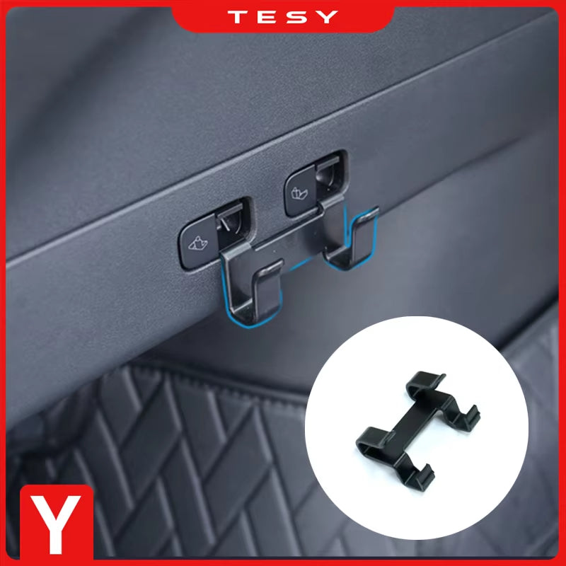 Tesla Model Y Rear Trunk Hook - Premium Cargo Organizer for Groceries, Bags, and Umbrellas (2022)