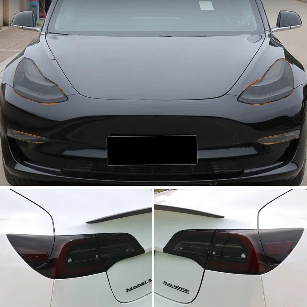 TPU Protective Film for Tesla Model 3 Highland 2024 Headlight and Tail Light Accessories