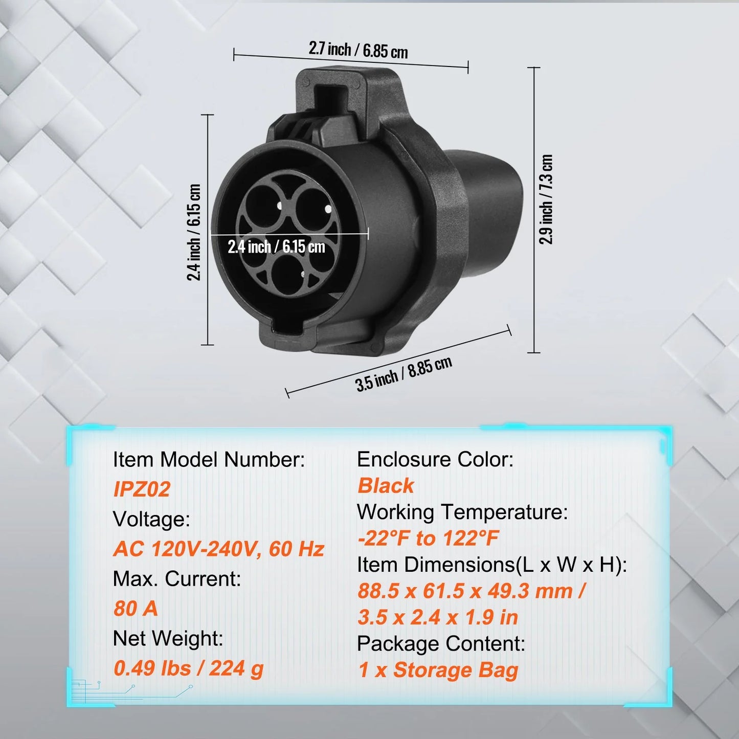 VEVOR J1772 to Tesla Charger Adapter