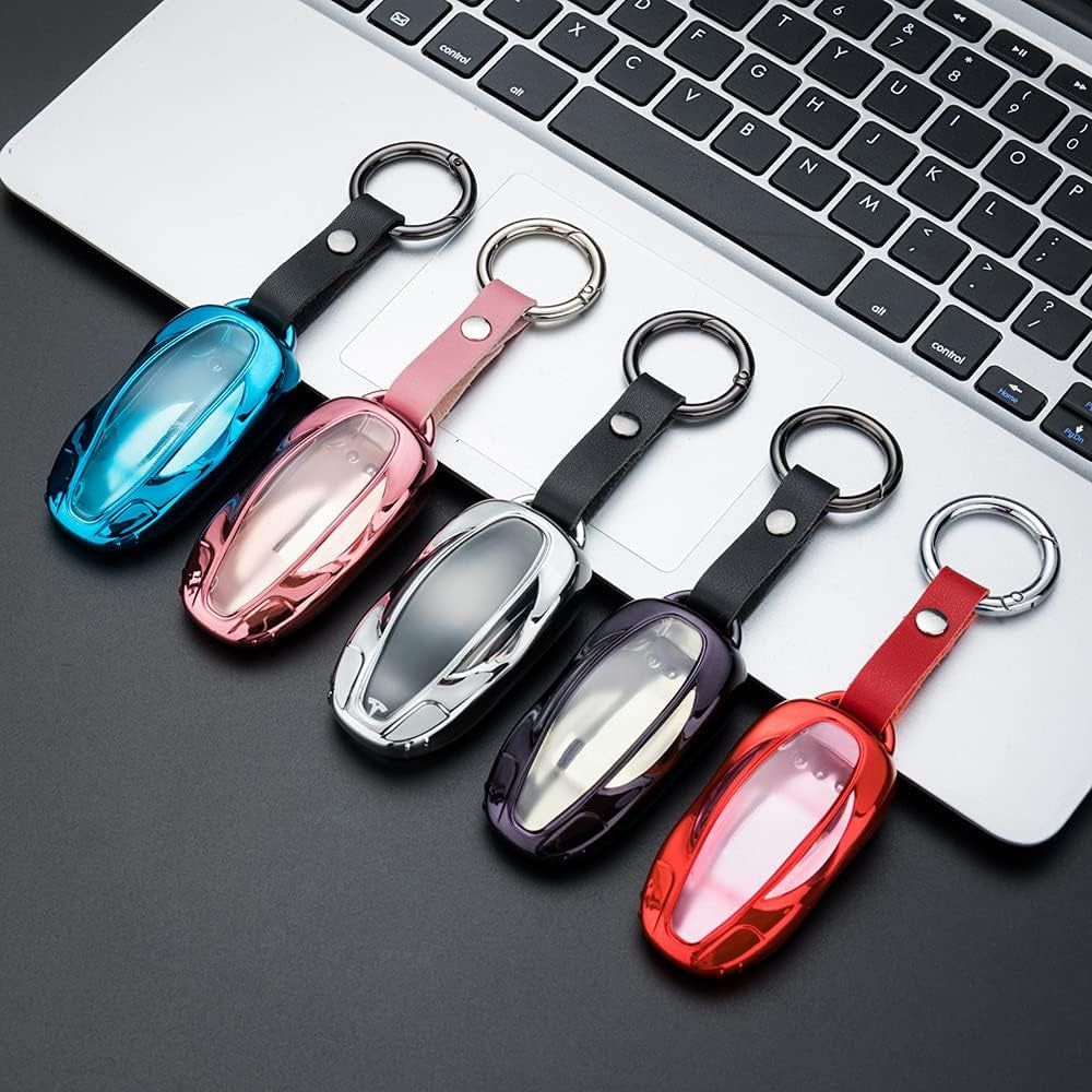 Model ３ Key Cover,Model ３ Key Case Tesla Model Key Shells (Red)