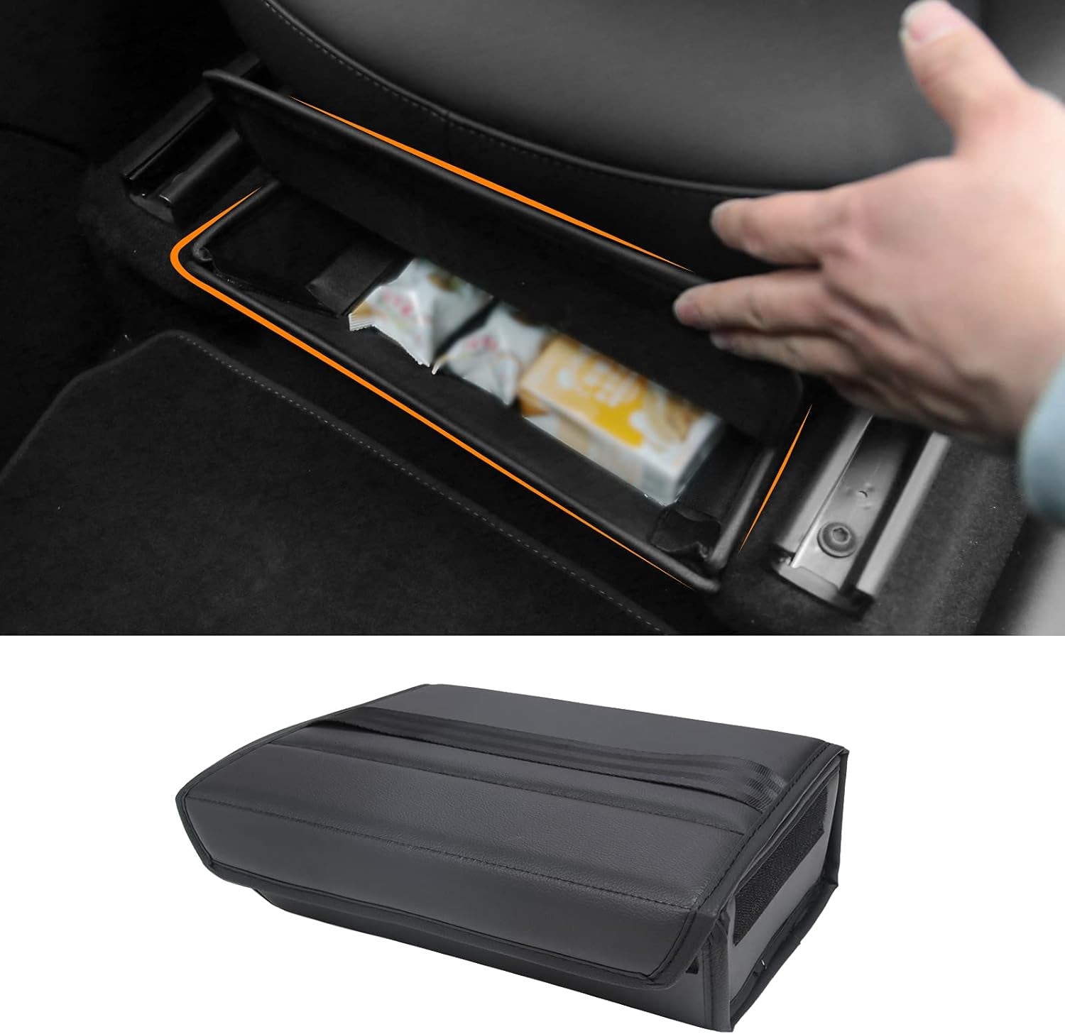 Ultimate Storage Solution for Tesla Model Y - Set of 3 Under Seat Folding Organizer Boxes (2020-2023)