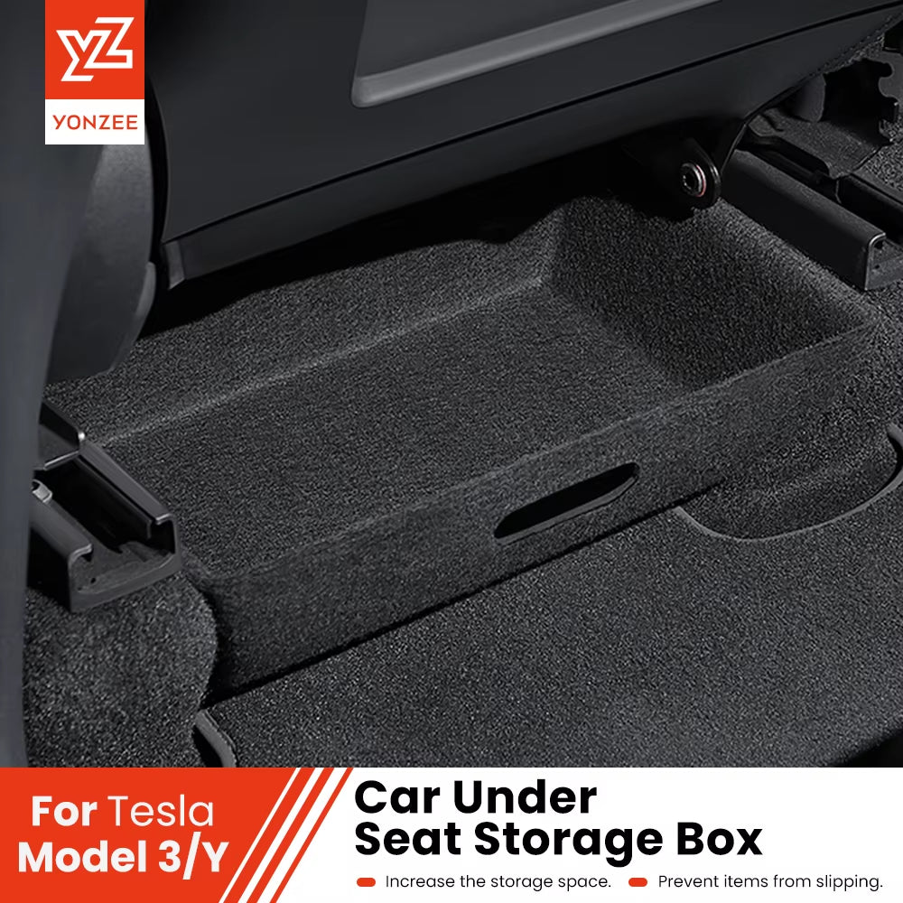 Premium Under-Seat Storage Solution for Tesla Model Y - Ideal Accessory for Driver and Passenger Seats