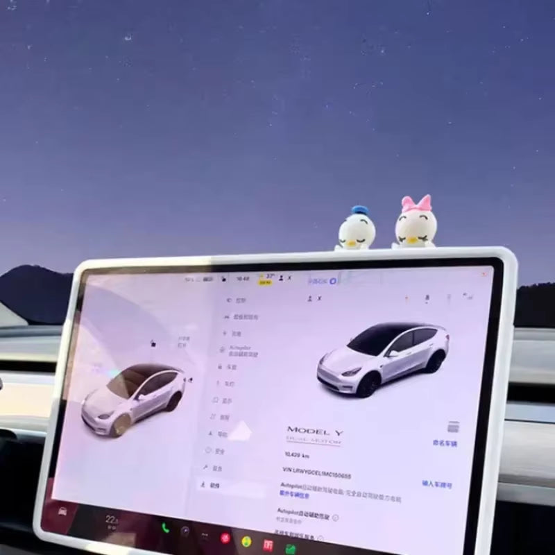 Tesla Model 3/Y Highland Screen Protector with Silicone Frame for Central Control Display Edge Protection