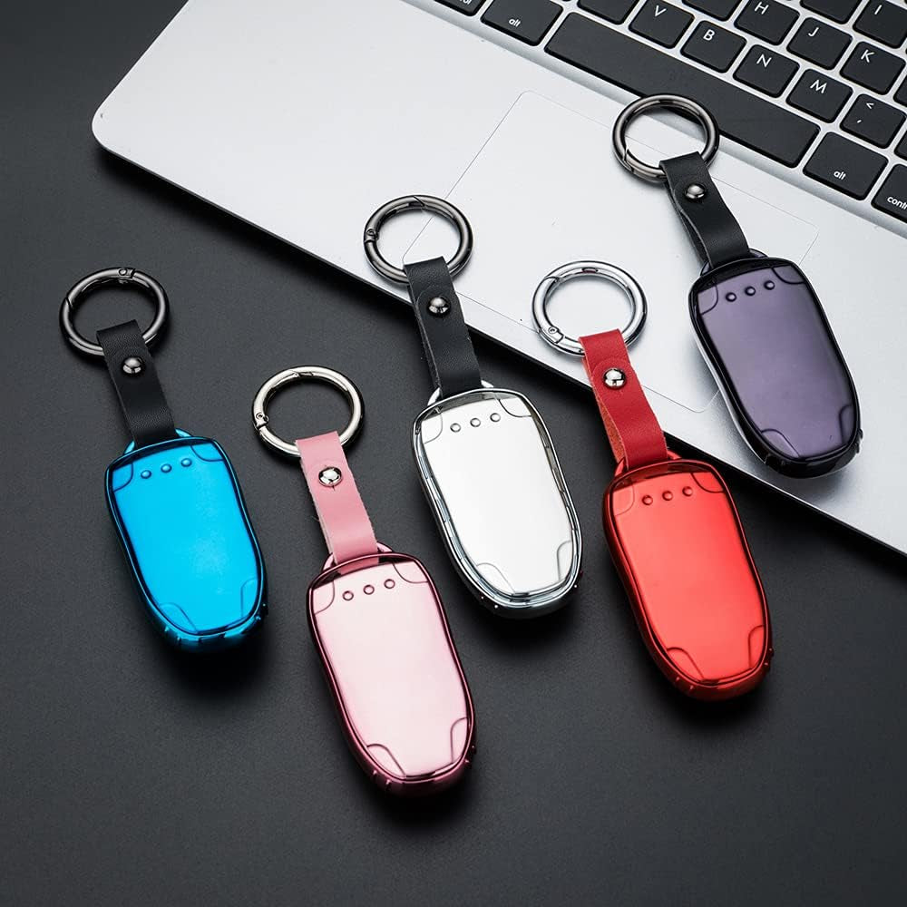 Model ３ Key Cover,Model ３ Key Case Tesla Model Key Shells (Red)