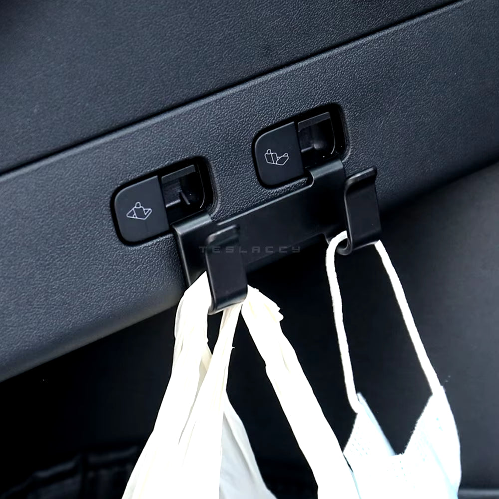 Tesla Model Y Rear Trunk Hook - Premium Cargo Organizer for Groceries, Bags, and Umbrellas (2022)