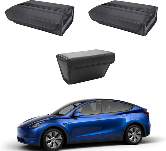 Ultimate Storage Solution for Tesla Model Y - Set of 3 Under Seat Folding Organizer Boxes (2020-2023)