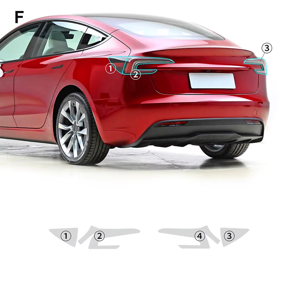 TPU Protective Film for Tesla Model 3 Highland 2024 Headlight and Tail Light Accessories