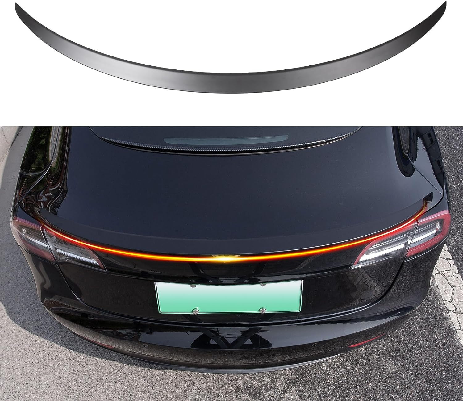 Spoiler Compatible with Tesla Model 3 Spoiler Trunk Spoiler Wing Rear Spoiler Wing Lip Replacement for 2017-2023 Tesla Model 3 Accessories, Matte Black