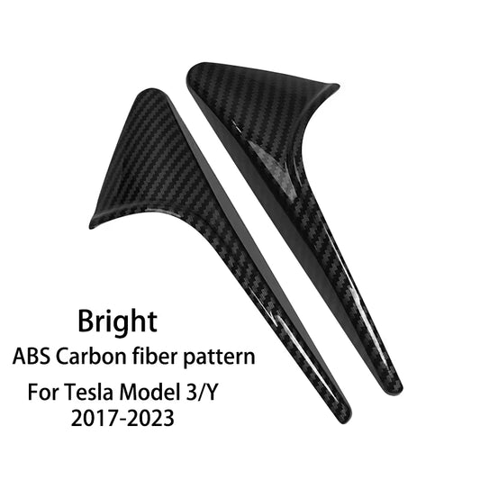 Premium Carbon Fiber Side Camera Protection Covers for Tesla Model 3/Y - Custom Fender Trim Accessories (2017-2023)